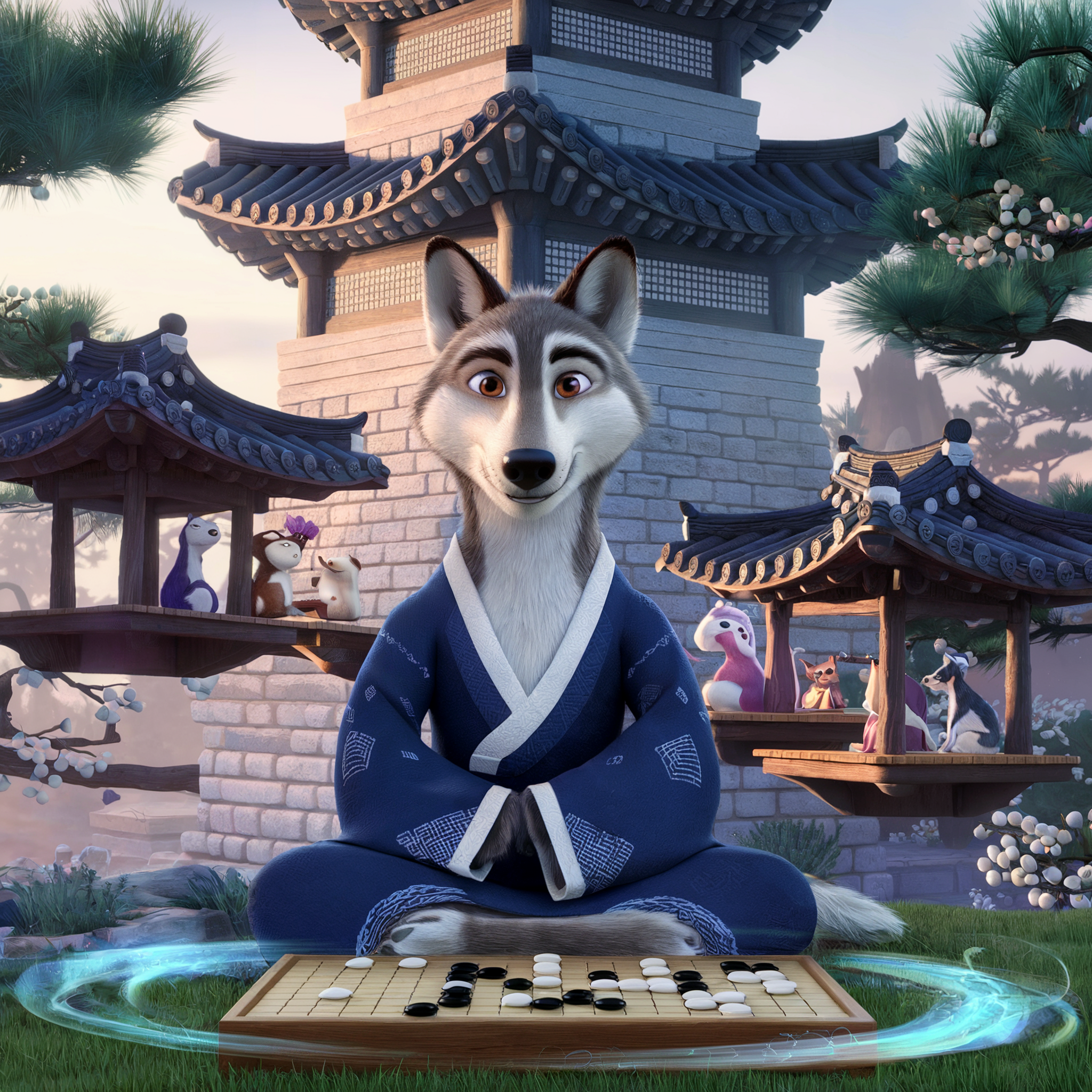 캐릭터 봇 대국 화면